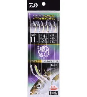 DAIWA KAITEKI SYOKUNIN FUNE SABIKI SS 6 Hooks 14cm