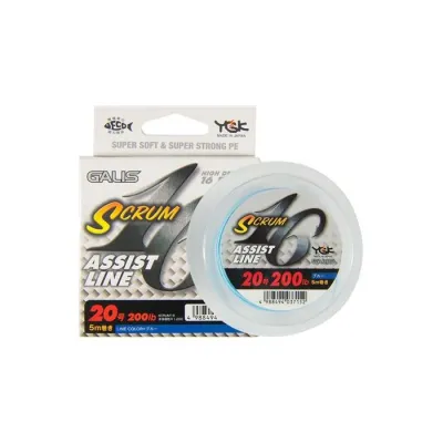 YGK SCRUM 16 Assist Line WHITE 5m