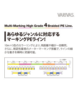VARIVAS High Grade PE X4 marking TYPEII 150m